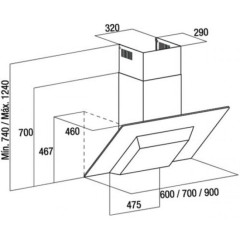 Кухонная вытяжка Cata Venere 900 VL3 XGBK