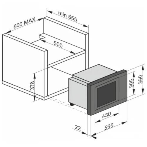 Встраиваемая микроволновая печь Kaiser EM 2510
