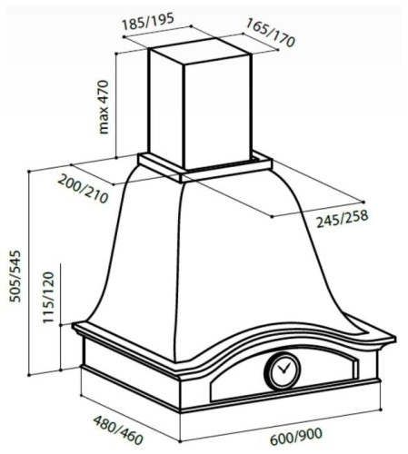 Кухонная вытяжка Lex Palermo 600 white