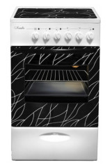 Электрическая плита Лысьва EF4011MK00 ЭПС 411 МС белая, ветка дерева В