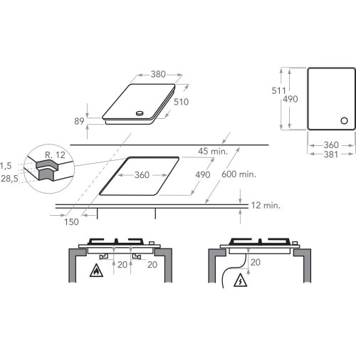Газовая варочная панель KitchenAid KHDP1 38510