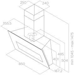 Кухонная вытяжка Elica Bloom BL/A/85