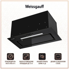 Встраиваемая вытяжка Weissgauff Tetta 60 PB BL