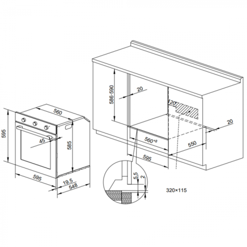 Электрический духовой шкаф Nordfrost HM 6080 YR
