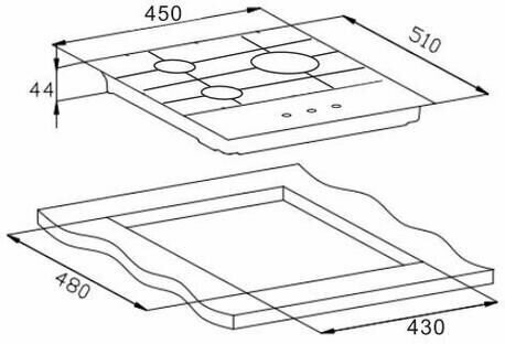 Газовая варочная панель Weissgauff HGG 451 WGB