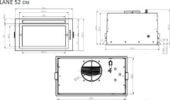 Встраиваемая вытяжка Elica LANE SENSOR BL MAT A 52