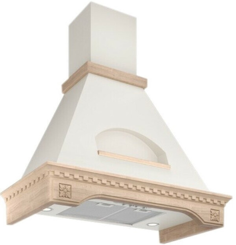 Кухонная вытяжка Elikor Флореале 60П 650 П3Д белый муар дуб неокрашенный