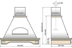 Кухонная вытяжка Elikor Флореале 60П 650 П3Д белый муар дуб неокрашенный