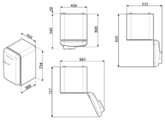 Холодильник Smeg FAB5LWH5