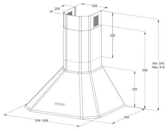 Кухонная вытяжка Korting KHC 6839 NX