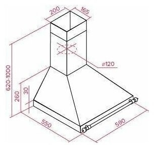Кухонная вытяжка TEKA DOB 60 BEIGE OLD BRASS
