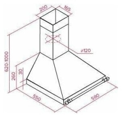 Кухонная вытяжка TEKA DOB 60 BEIGE OLD BRASS