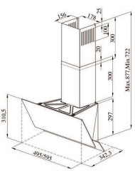 Кухонная вытяжка Darina Slide G602Gr