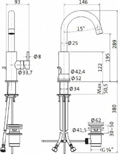 Смеситель для Кухни Bagno & Associati Ba IX 930 74 195 мм IX93074