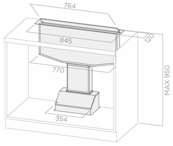 Встраиваемая вытяжка Elica See You IX/F/90