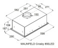 Встраиваемая вытяжка Maunfeld Crosby 850LED нержавеющая сталь