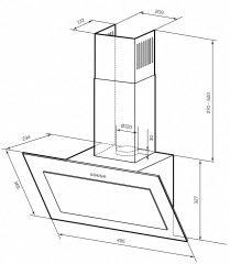 Кухонная вытяжка Lex Mio 500 White