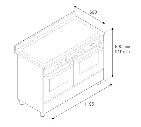 Комбинированная плита Bertazzoni PRO1206GMFEDXT