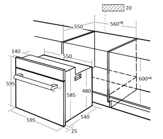 Электрический духовой шкаф Kuppersberg HFZ 690 W