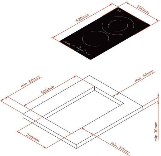 Электрическая варочная панель Monsher MHE 3002