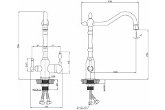 Смеситель для кухни Esko Florence FR519Br