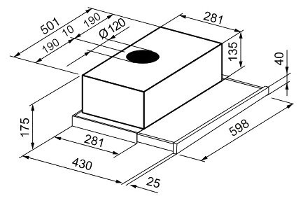 Встраиваемая вытяжка Korting KHP 6313 X