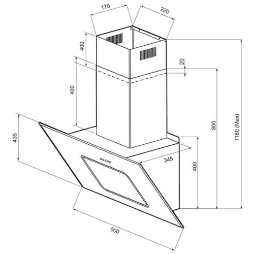 Кухонная вытяжка Krona Kirsa 500 white
