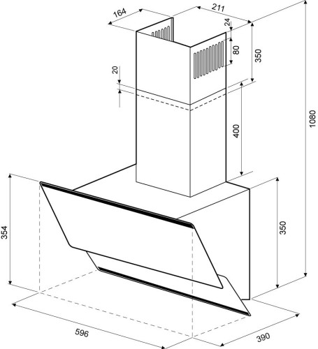 Кухонная вытяжка Krona Irida PB 600 white