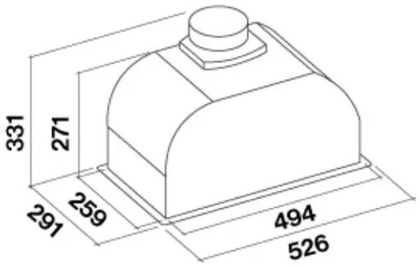 Встраиваемая вытяжка Falmec Gruppo Incasso Plus 50 WH