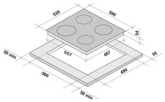 Индукционная варочная панель Fornelli PIA 60 Storno