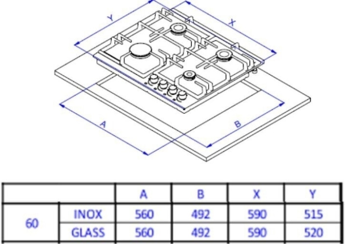 Газовая варочная панель Weissgauff HGG 640 BEB