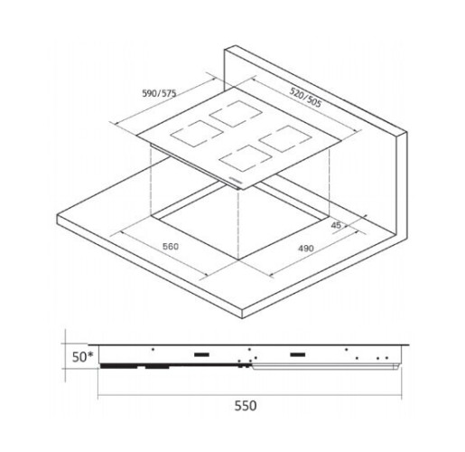 Индукционная варочная панель Kuppersberg FA6IFW