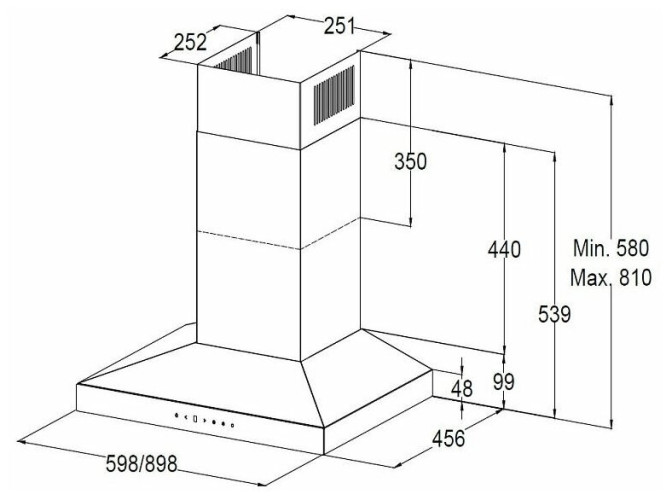 Кухонная вытяжка Korting KHC 9831 NGN