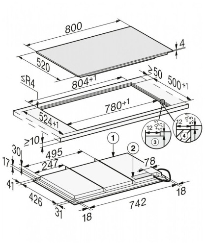 Индукционная варочная панель Miele KM 7678 FR, черный