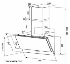 Кухонная вытяжка Krona Polly 600 White PB