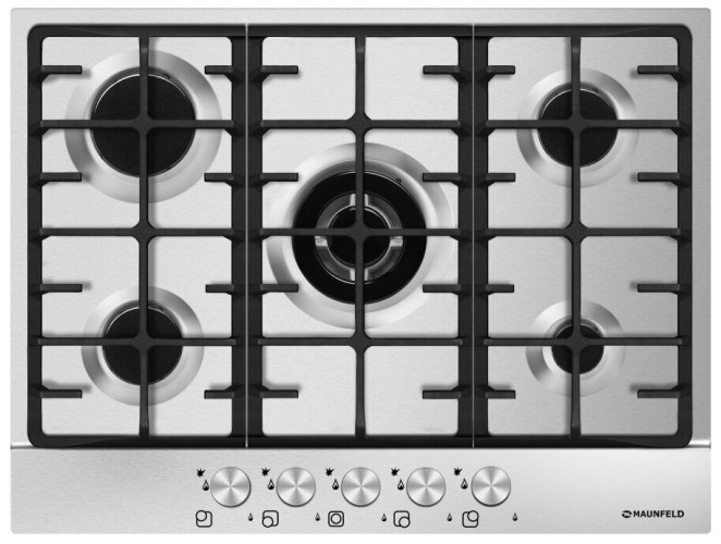 Газовая варочная панель MAUNFELD MGHS 75 78S