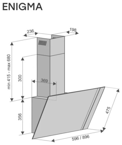 Кухонная вытяжка Konigin Enigma 90