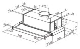 Встраиваемая вытяжка Faber Flexa BK/GL A60