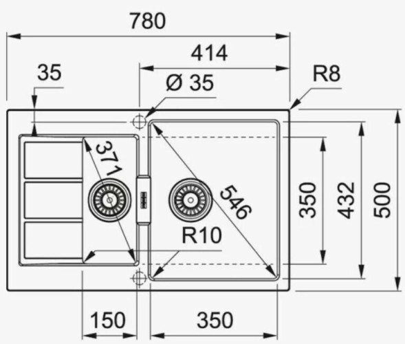 Кухонная мойка Franke S2D 651-78 143.0628.385 белый
