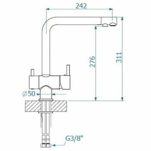 Смеситель для кухни Alveus Aquila G11 Arctic белый 1139806