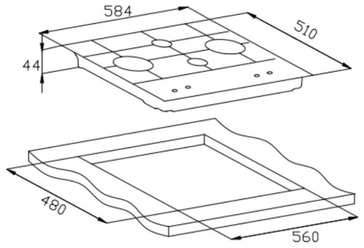 Газовая варочная панель Weissgauff HGRG 6041 WGH