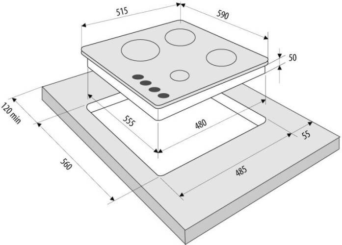 Газовая варочная панель Krona ARDENTE 60 IV