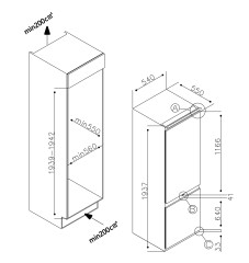 Встраиваемый холодильник Millen MBI 193.3D