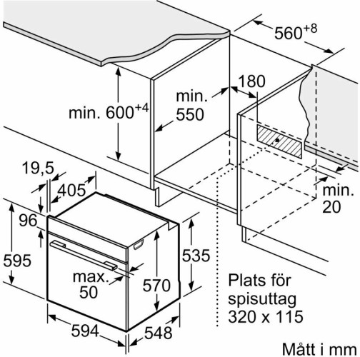Электрический духовой шкаф Bosch HBA530BW0S