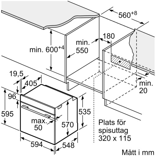 Электрический духовой шкаф Bosch HBA530BW0S