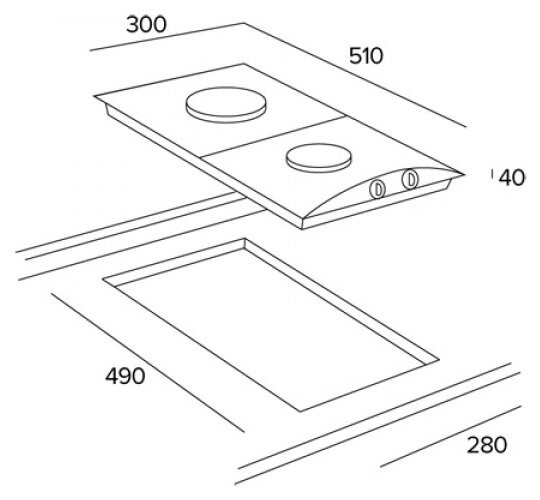 Газовая варочная панель Teka TE 320.2 2G AL