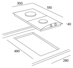 Газовая варочная панель Teka TE 320.2 2G AL