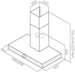 Кухонная вытяжка JET AIR TOUCH IX A 90