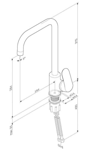 Смеситель для кухни AM.PM Like F8006011 сатин