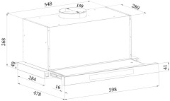 Встраиваемая вытяжка Grand Toledo Sensor 60 черный